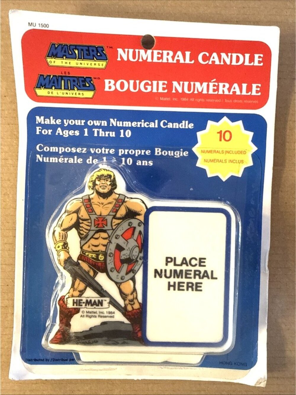 Vintage Masters Of The Universe He-Man Birthday candle Make Your Own Numerical
